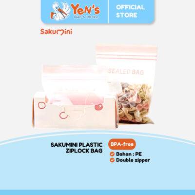 Sakumini Plastic Ziplock Bag Plastik Klip Zipper Kantong Penyimpanan Makanan BPA-free