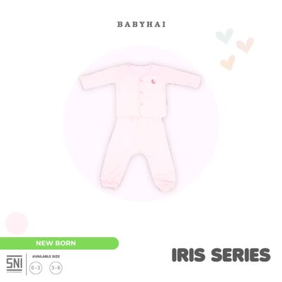 BABY HAI Iris Set - Setelan New Born Baju Panjang Celana Panjang - Seri Pink 1 Stel thumbnail 2