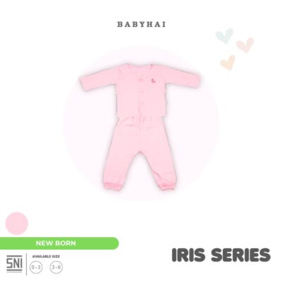 BABY HAI Iris Set - Setelan New Born Baju Panjang Celana Panjang - Seri Pink 1 Stel thumbnail 3