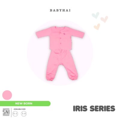 BABY HAI Iris Set - Setelan New Born Baju Panjang Celana Panjang - Seri Pink 1 Stel thumbnail 4