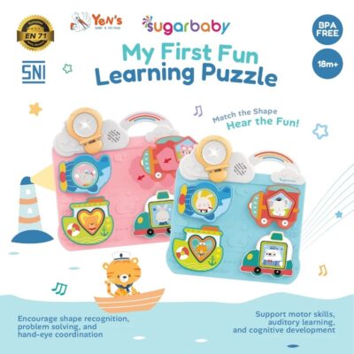 Sugarbaby My First Fun Learning Puzzle -Mainan Edukasi Bayi Montessori Mainan Stimulasi Motorik Anak