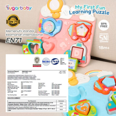 Sugarbaby My First Fun Learning Puzzle -Mainan Edukasi Bayi Montessori Mainan Stimulasi Motorik Anak thumbnail 7