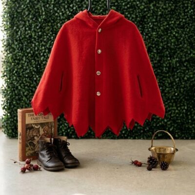 Jubah Anak Merah Hoodie Model Little Red Riding Hood / Mantel Anak Lucu thumbnail 2