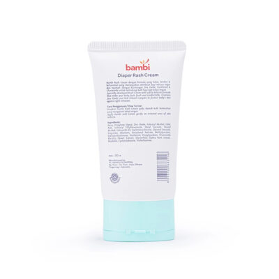 Bambi Baby Diaper Rash Cream 50ml | Krim Ruam Popok / Area Lipatan Pada Bayi Kulit Normal - Sensitif thumbnail 3