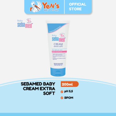 Sebamed Baby Cream (Extra Soft) 200ml - Krim Bayi untuk Kulit Sensitif, Eksim, dan Alergi