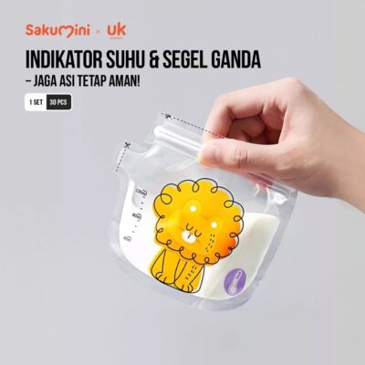 Sakumini Disposable Breastmilk Storage Bag - Kantong Asi Susu Bayi Thermal Sensor Suhu - BPA Free