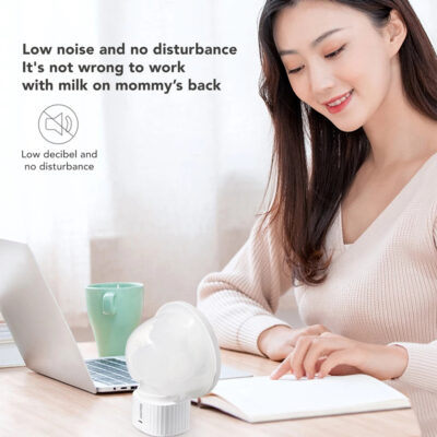 Sakumini Pompa Asi Elektrik Wearable Hands Free Breast Pump Electric White thumbnail 3