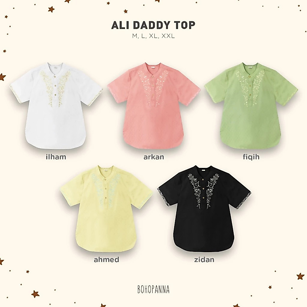 BOHOPANNA Raya Collection Ali Daddy Top - Baju Koko - Baju Muslim ( 1 Pcs )