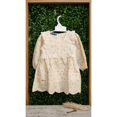 Baju Dress Anak Premium Motif Bunga Floral Ruffle Cantik