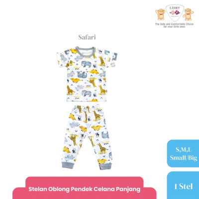 LIBBY Setelan Piyama Panjang Anak Laki Laki Perempuan Motif Unisex (1 stel) Hunter Dreamland thumbnail 3