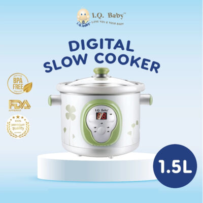 I.Q. BABY Panci Tim Digital ukuran 1,5L untuk Masak MPASI Soup Bubur - Digital Slow Cooker 1L thumbnail 2
