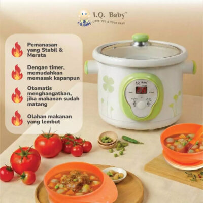 I.Q. BABY Panci Tim Digital ukuran 1,5L untuk Masak MPASI Soup Bubur - Digital Slow Cooker 1L thumbnail 4