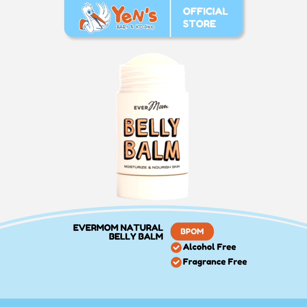 Evermom Natural Belly Balm Hands Free Mess Free-Krim Cegah Stretch Mark &Melembapkan Perut Ibu Hamil