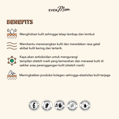 Evermom Natural Belly Balm Hands Free Mess Free-Krim Cegah Stretch Mark &Melembapkan Perut Ibu Hamil thumbnail 5
