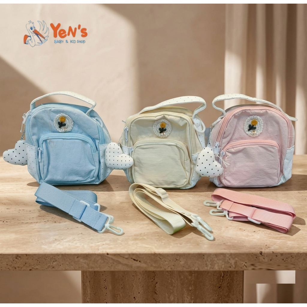Tas Selempang Transparan Ita Bag Korea /Slingbag Karakter Lucu Pastel / Tas Bahu Perempuan ( 1 Pcs )