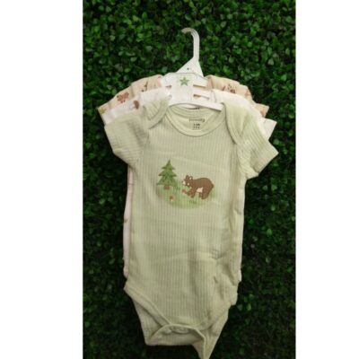 Jumper Bayi Lengan Pendek Katun Premium Isi 3Pcs / Bodysuit Bayi Motifs Lucu 0-9 Bulan thumbnail 2