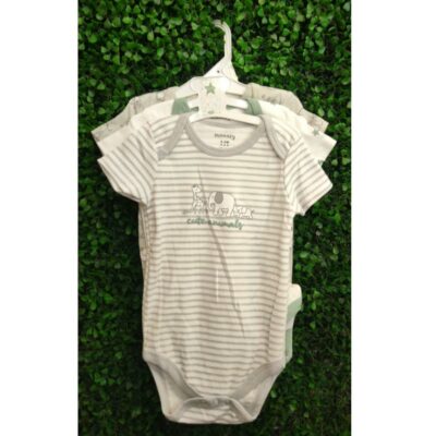 Jumper Bayi Lengan Pendek Katun Premium Isi 3Pcs / Bodysuit Bayi Motifs Lucu 0-9 Bulan thumbnail 3