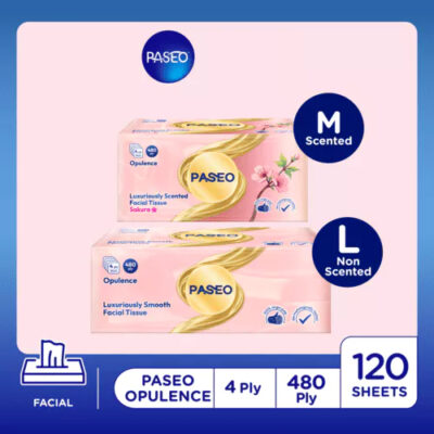 Paseo Opulence Luxuriously M Scented / L Non Scented Facial Tissue Sakura 480 Ply thumbnail 3