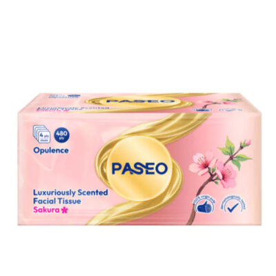 Paseo Opulence Luxuriously M Scented / L Non Scented Facial Tissue Sakura 480 Ply thumbnail 4