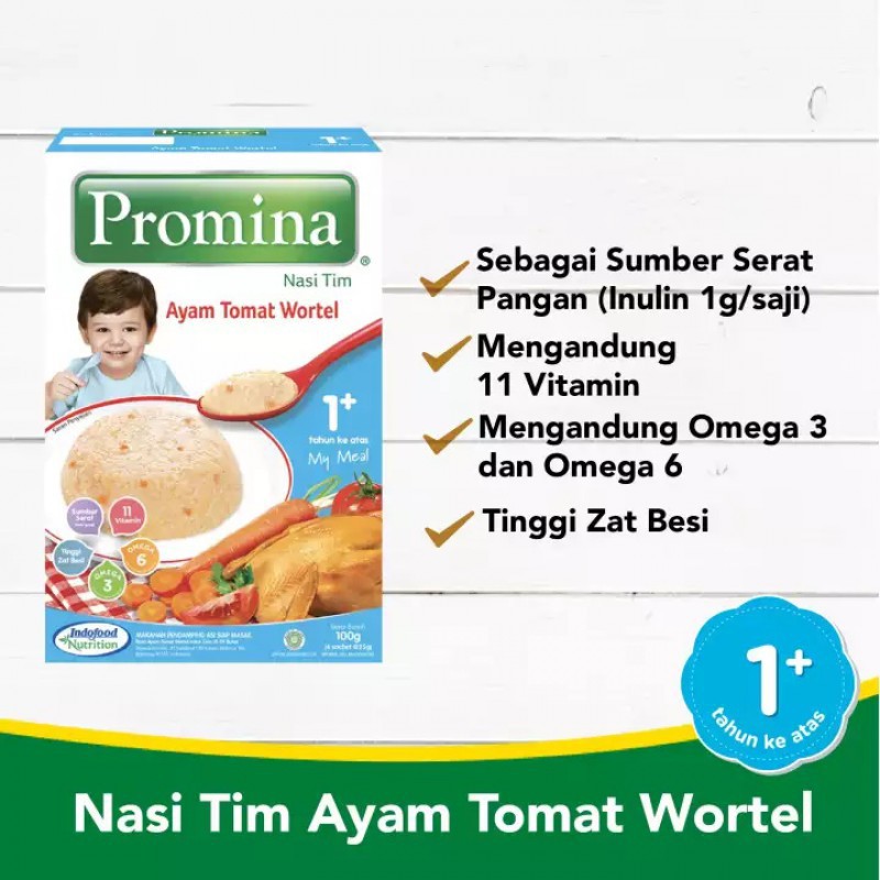- Promina Nasi Tim Ayam Tomat Wortel 100gr