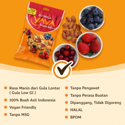 YAVA Go'Nola Chocolate Banana 35g / Triple Berry 35g thumbnail 2