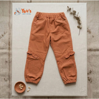 Celana Jogger Anak Perempuan Katun Rempel Ruffle B5733 - Chino Pants Korean Style