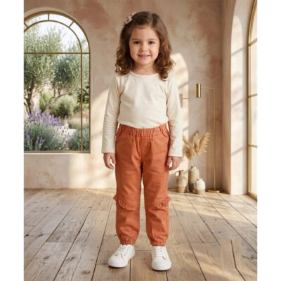Celana Jogger Anak Perempuan Katun Rempel Ruffle B5733 - Chino Pants Korean Style thumbnail 2