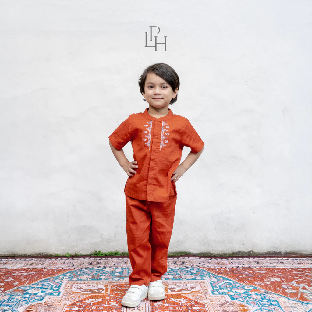 Little Palmerhaus Rihla Boy Koko Set - Setelan Baju Koko Anak Laki-laki - Baju Lebaran 2026
