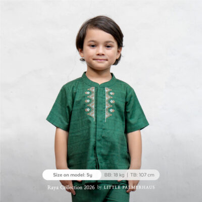 Little Palmerhaus Rihla Boy Koko Set - Setelan Baju Koko Anak Laki-laki - Baju Lebaran 2026 thumbnail 2