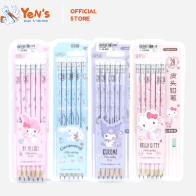 Pensil Set 12 Pcs Sanrio Karakter 2B - Alat Tulis Sekolah Anak