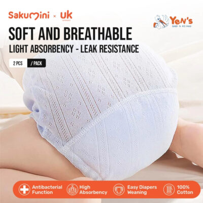 Sakumini Cotton Diaper Training Pants Underwear Bayi Unisex Anti Ruam Anti Gatal Sejuk /Celana Dalam