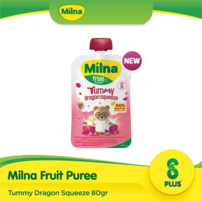 Milna Fruit Puree Imon Kiwi Squeeze / Happy Berry Squeeze / Tummy Dragon Squeeze 80G thumbnail 3