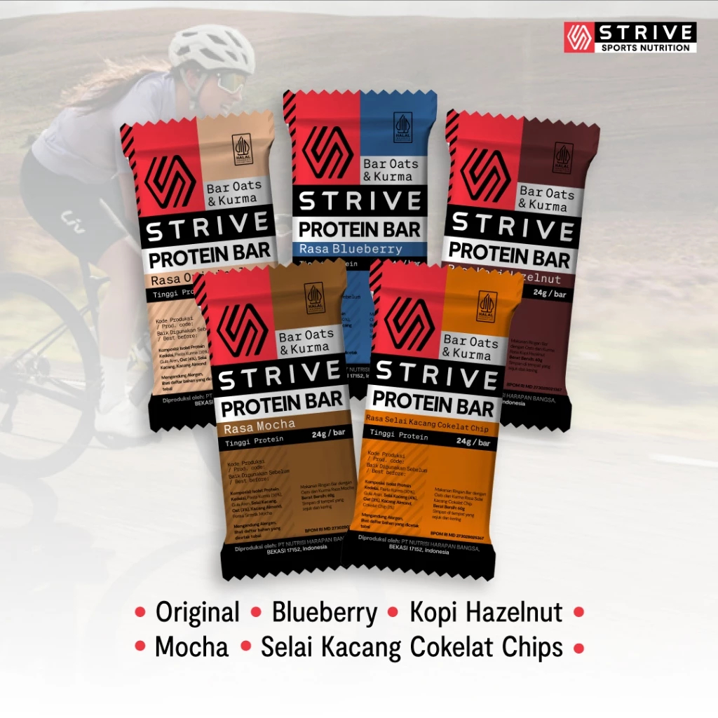 STRIVE Protein Bar - Camilan sehat penahan lapar halal