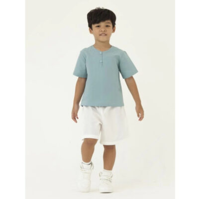 Le Charis Glam - Setelan Baju Tencel Anak Laki-Laki Premium - Desain Minimalis & Stylish