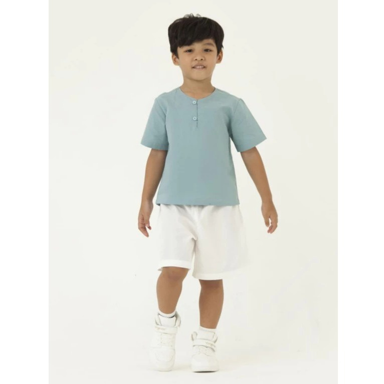 Le Charis Glam - Setelan Baju Tencel Anak Laki-Laki Premium - Desain Minimalis & Stylish