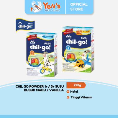 Chil Go Powder 1+ / 3+ Madu / Vanilla 270g Susu Bubuk dukung Tumbuh Kembang Anak