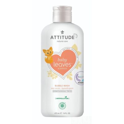 Attitude Baby Leaves Science 2 in 1 Natural Bubble Wash 473ml - Pear Nectar