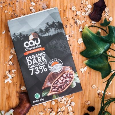 Cau Organic Dark Chocolate Coklat 73% Sea Salt - 50 gr
