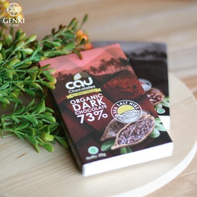 Cau Chocolates Organic Dark Chocolate - 73% Sea Salt Nibs