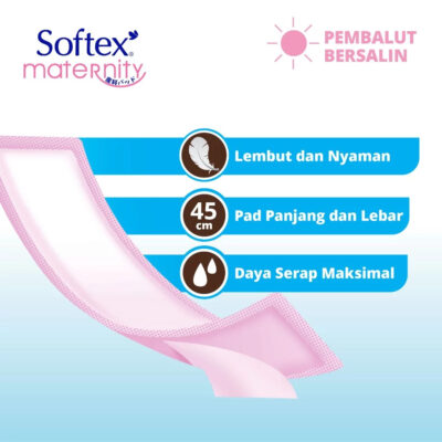 Softex Maternity 10 pads & 20 pads - Pembalut Bersalin dan Nifas thumbnail 4