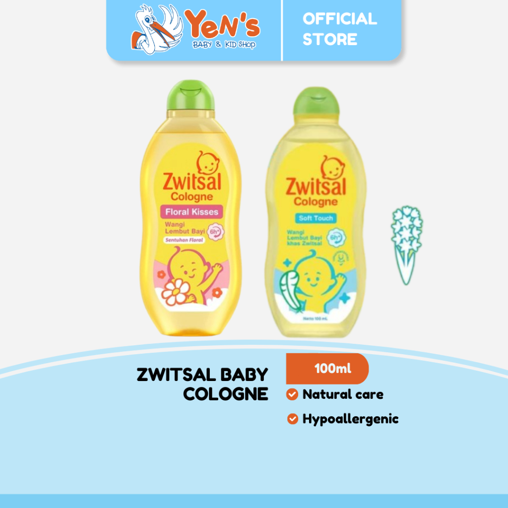 Zwitsal Baby Cologne Floral Kisses / Soft Touch 100ml
