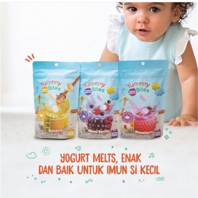 Yummy Bites Yogurt Melts 20gr / camilan yogurt Beku Lumer dimulut
