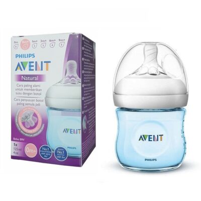 Avent Botol Susu Natural 125ml (4oz) untuk 0m+(Biru)