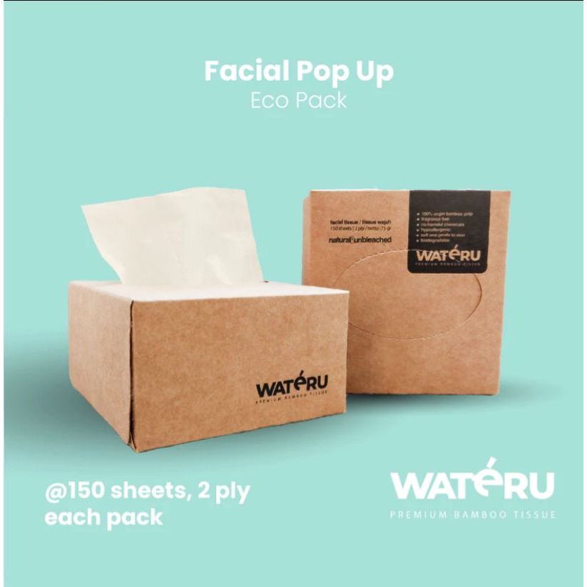Wateru Premium Bamboo Tissue - Table Tissue 150's