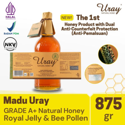 Madu Uray Natural Honey 875gr Grade A+ with Royal Jelly and Bee Pollen Halal thumbnail 3