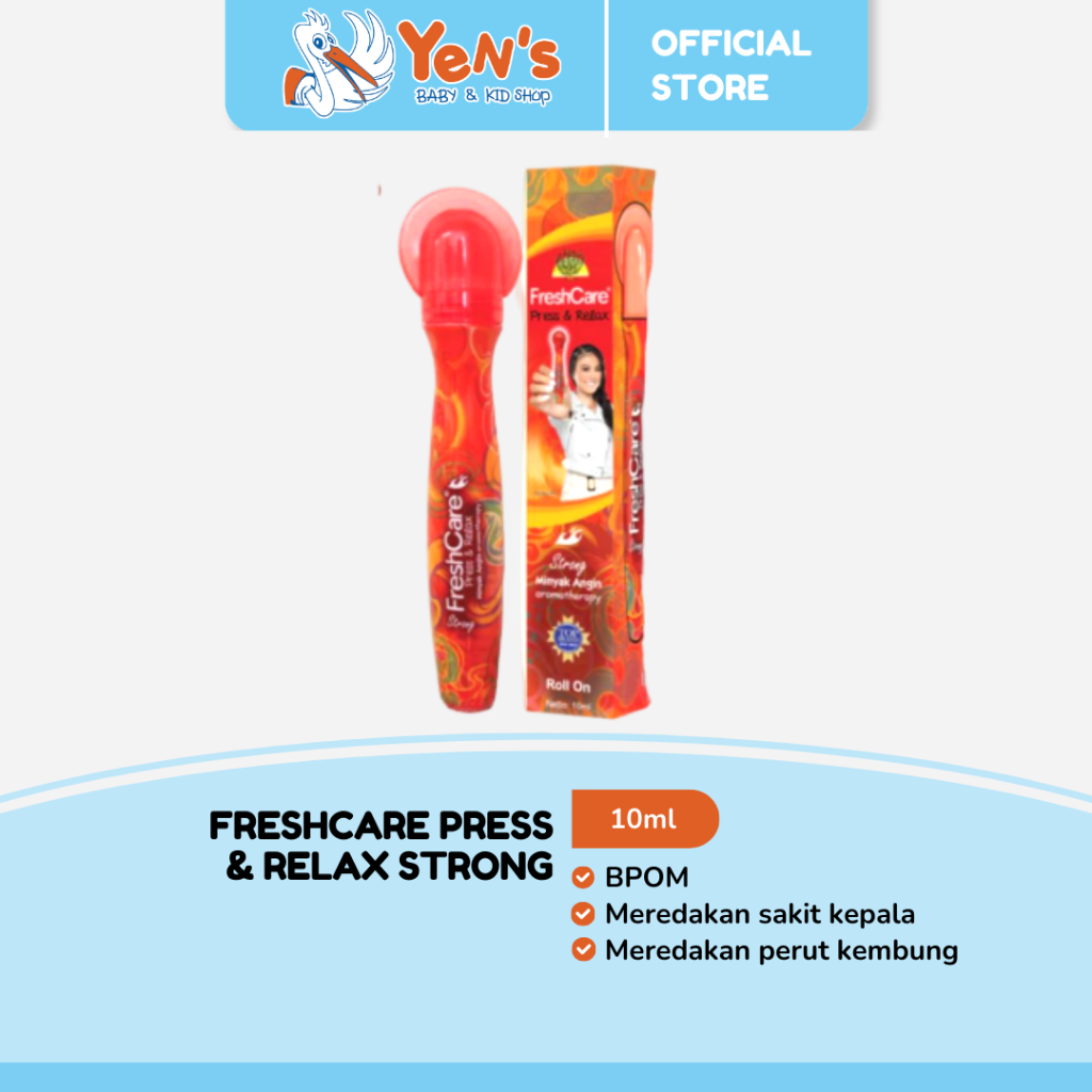 FreshCare Press & Relax Strong 10ml - Memberikan Sensasi Panas Bpom