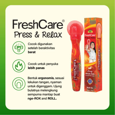 FreshCare Press & Relax Strong 10ml - Memberikan Sensasi Panas Bpom thumbnail 3
