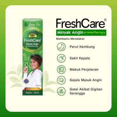 FreshCare Green Tea / Lavender 10ml - Minyak Angin Aromaterapi untuk Relaksasi & menyegarkan thumbnail 2