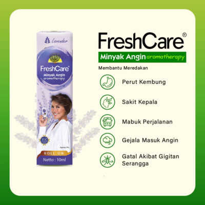 FreshCare Green Tea / Lavender 10ml - Minyak Angin Aromaterapi untuk Relaksasi & menyegarkan thumbnail 3