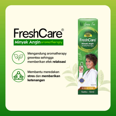 FreshCare Green Tea / Lavender 10ml - Minyak Angin Aromaterapi untuk Relaksasi & menyegarkan thumbnail 4